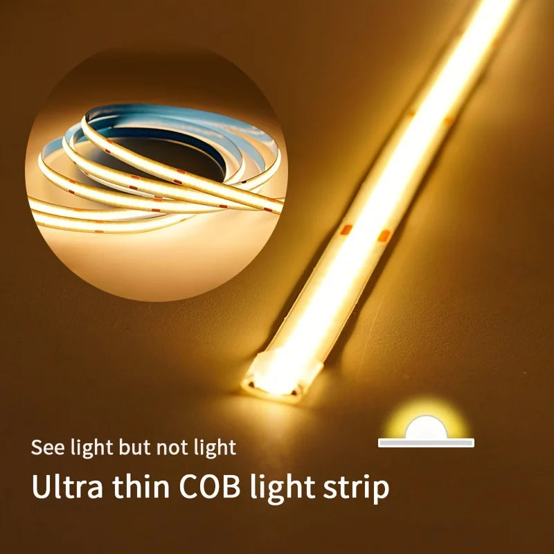 USB COB LED Strip Light with Touch Dimmer – TV & Mirror Backlight