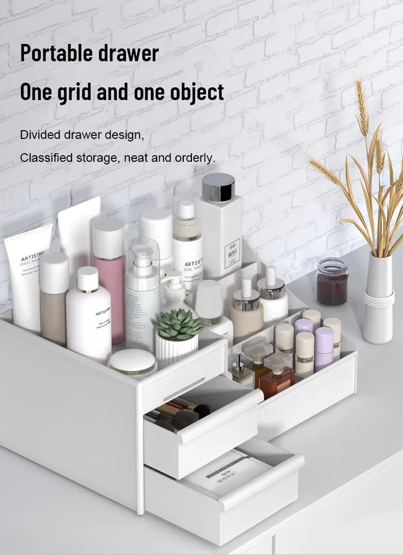 Makeup & Skincare Desktop Storage Box with Drawer