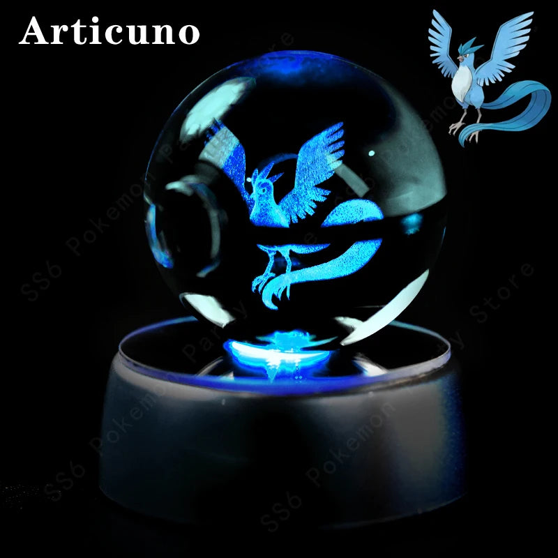 Pokémon 3D Crystal Ball Night Light – Pikachu, Mewtwo & Gengar