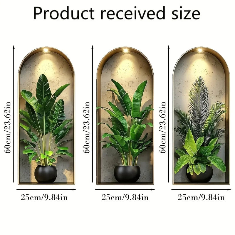 Watercolour Potted Plant Self-Adhesive Wall Stickers