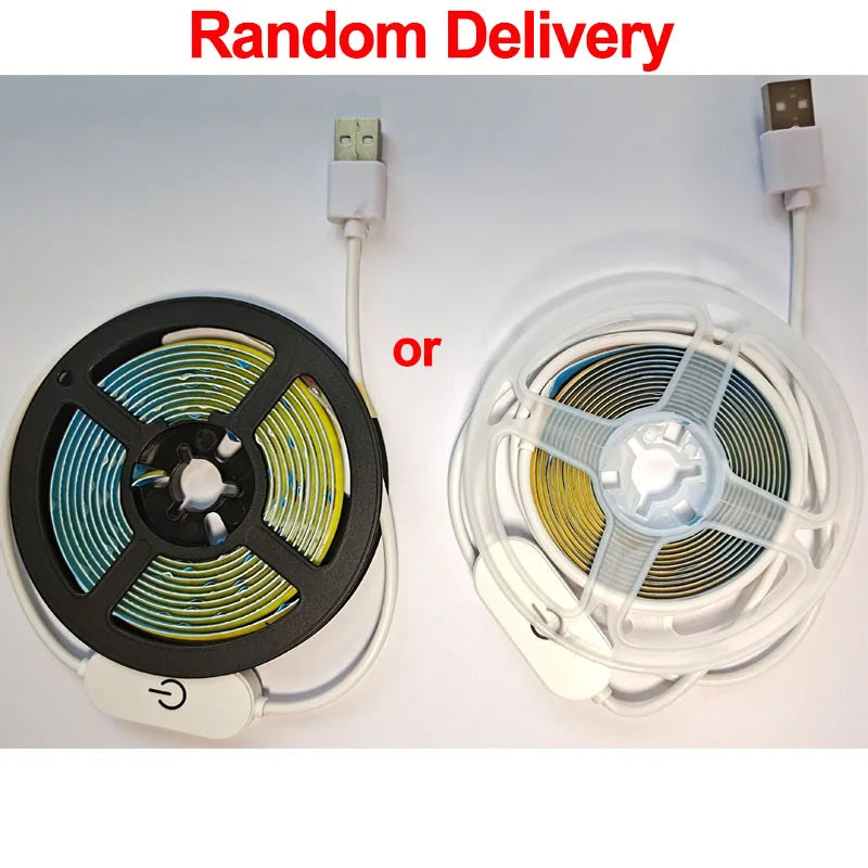 USB COB LED Strip Light with Touch Dimmer – TV & Mirror Backlight