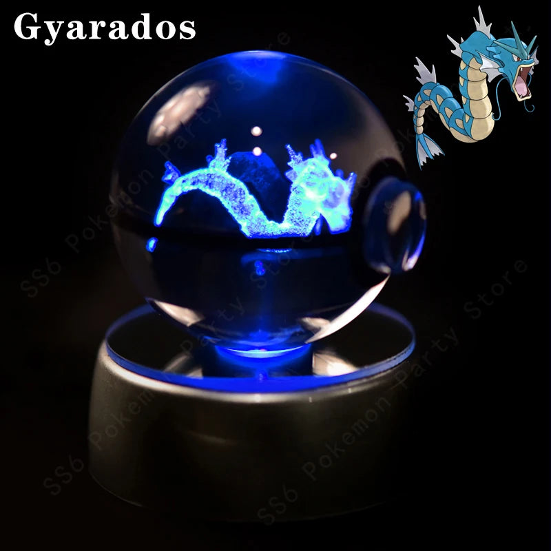 Pokémon 3D Crystal Ball Night Light – Pikachu, Mewtwo & Gengar