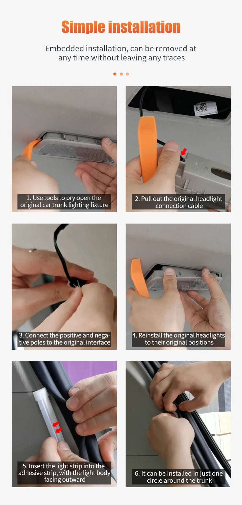 Motion-Sensing Car Boot LED Ambient Light Strip