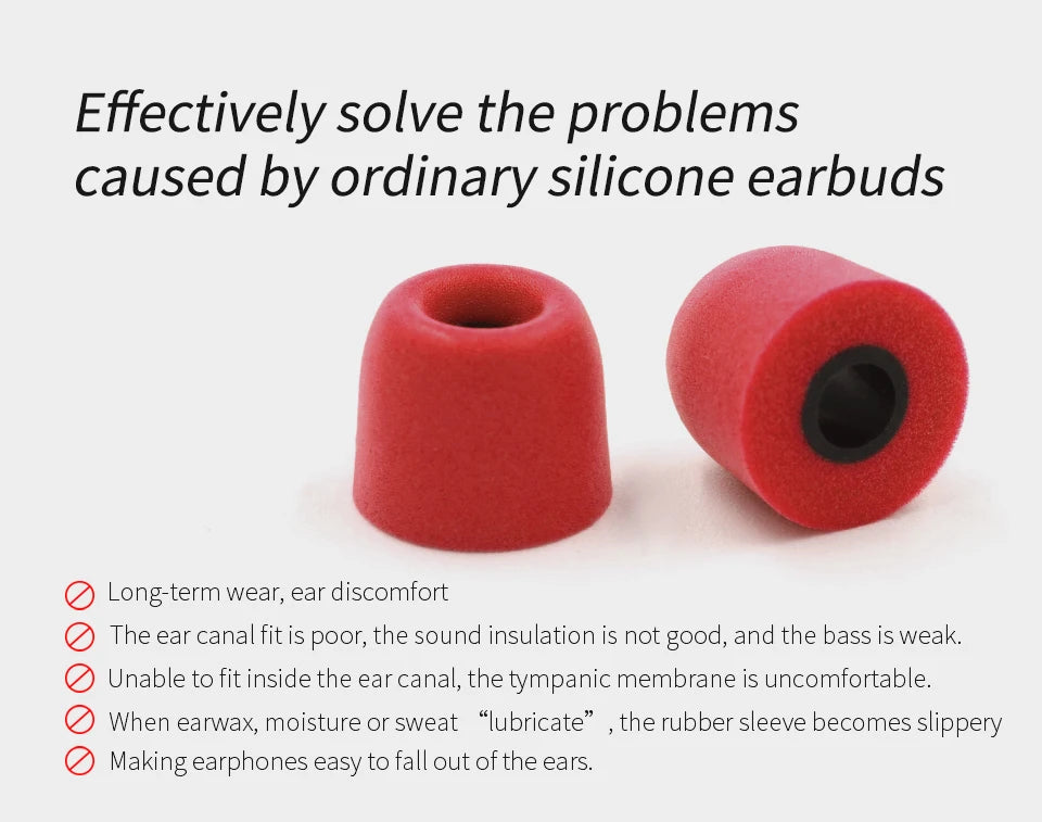 Memory Foam Ear Tips for KZ Earphones – 6 Pack