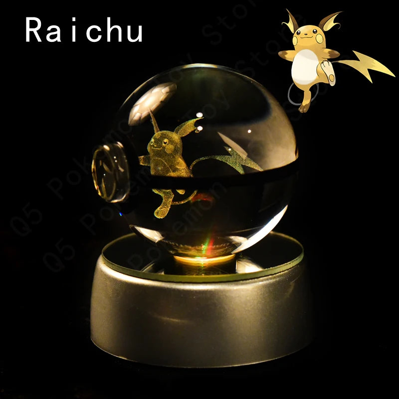 Pokémon 3D Crystal Ball Night Light – Pikachu, Mewtwo & Gengar