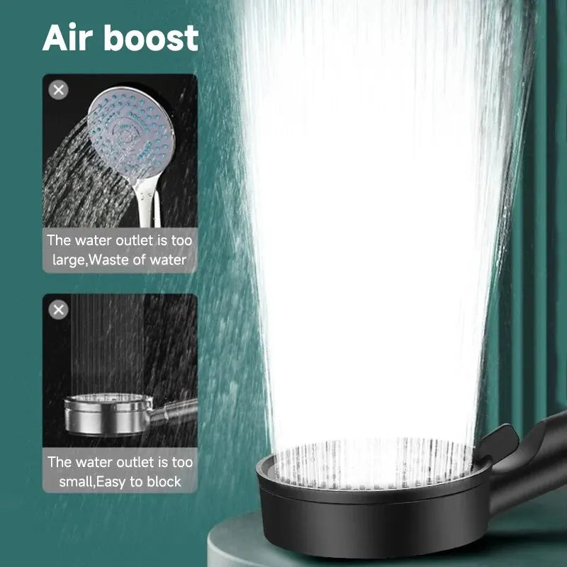 High-Pressure Multifunction Shower Head with 5 Spray Settings