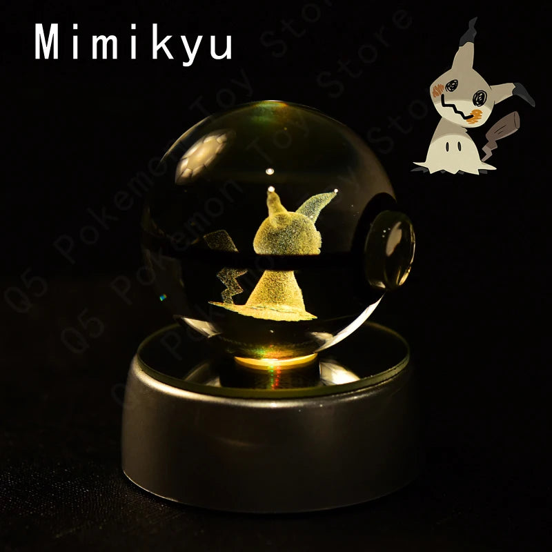 Pokémon 3D Crystal Ball Night Light – Pikachu, Mewtwo & Gengar