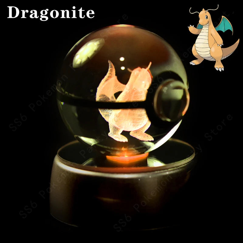 Pokémon 3D Crystal Ball Night Light – Pikachu, Mewtwo & Gengar