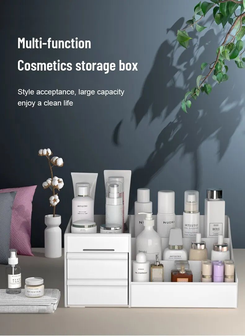 Makeup & Skincare Desktop Storage Box with Drawer