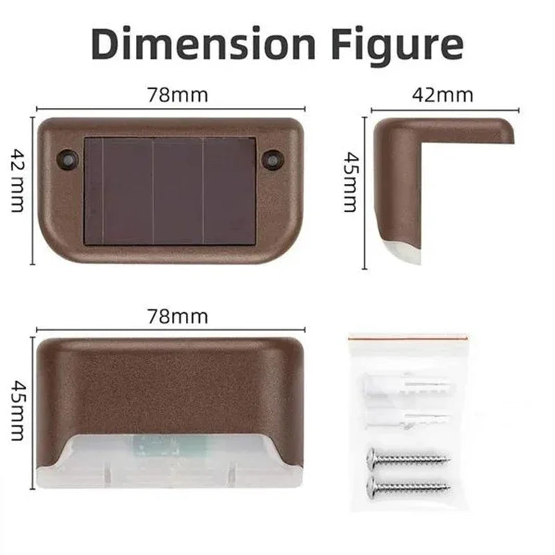 Solar LED Deck & Step Lights – Waterproof Garden Path Lighting