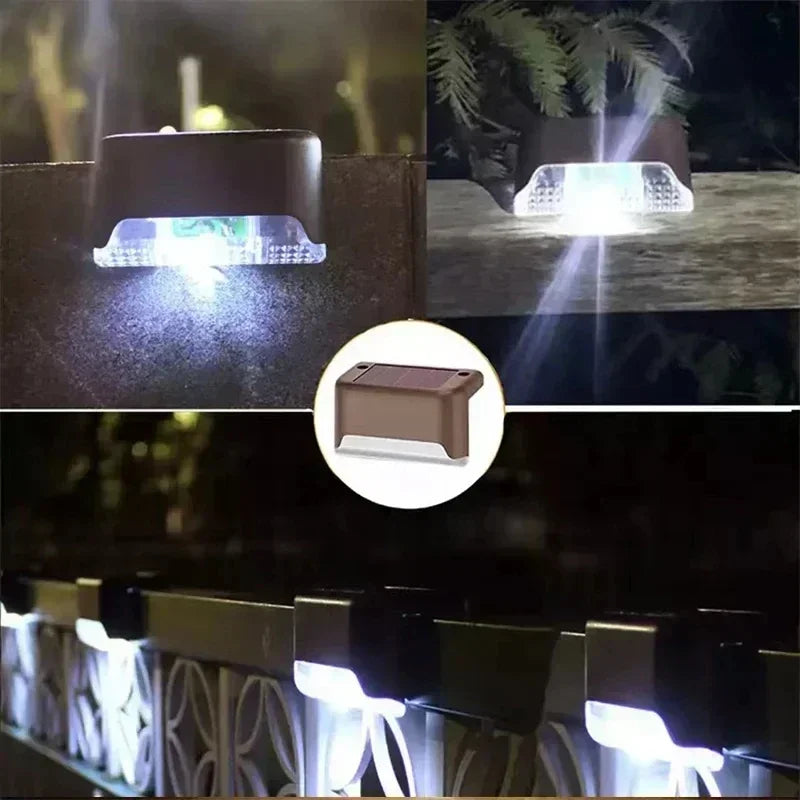 Solar LED Deck & Step Lights – Waterproof Garden Path Lighting