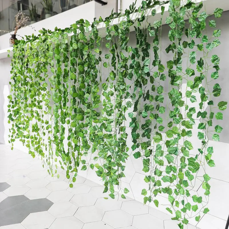 Artificial Ivy Leaf Garland – Outdoor & Indoor Trailing Vine Decor
