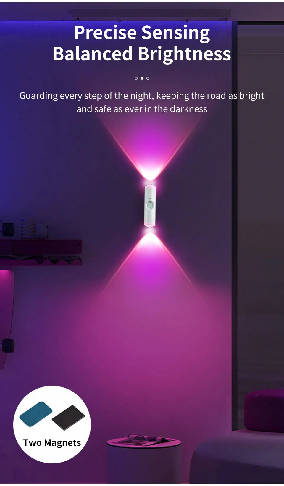 Rechargeable RGB Motion Sensor Wall Night Light