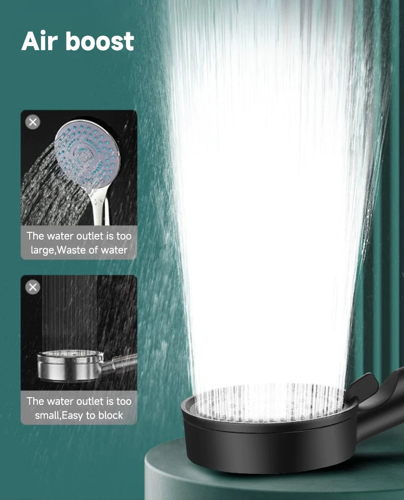 High-Pressure Multifunction Shower Head with 5 Spray Settings