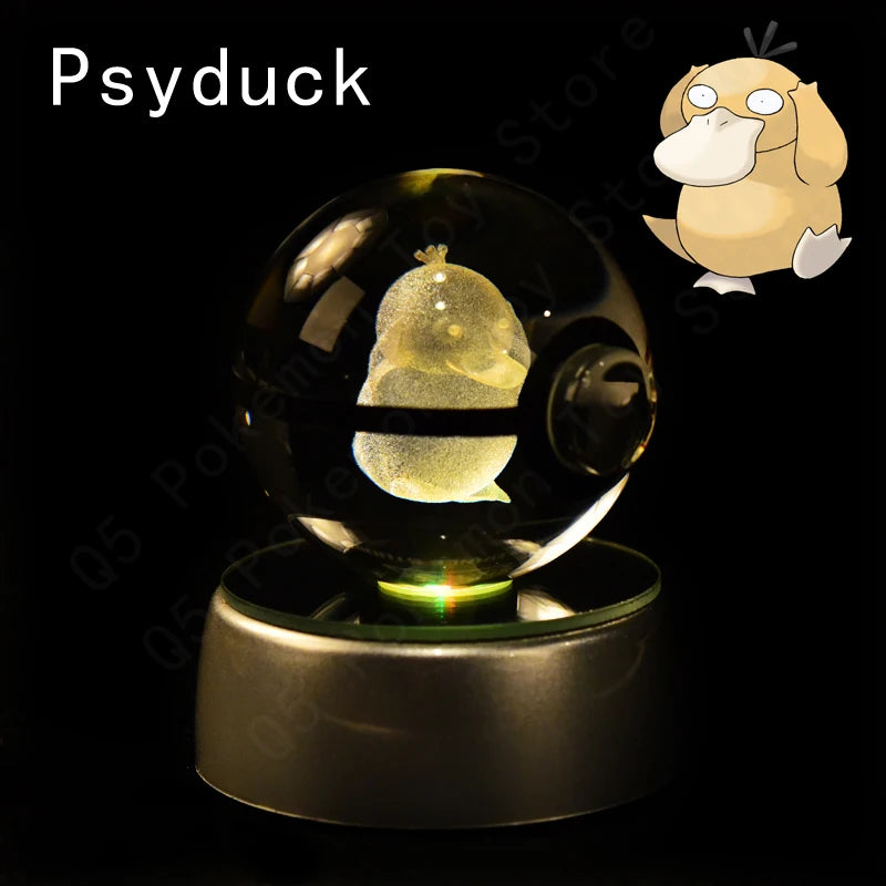 Pokémon 3D Crystal Ball Night Light – Pikachu, Mewtwo & Gengar