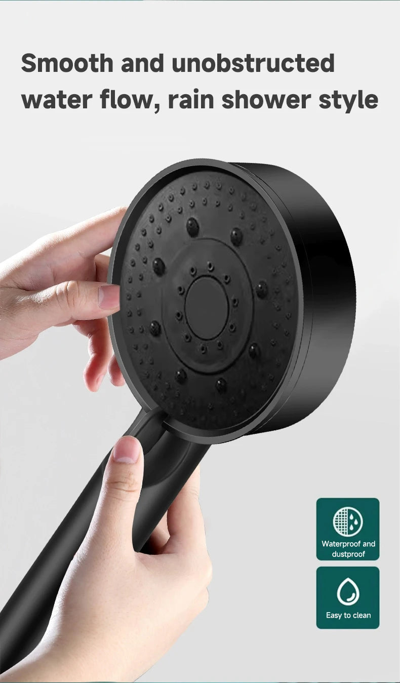High-Pressure Multifunction Shower Head with 5 Spray Settings