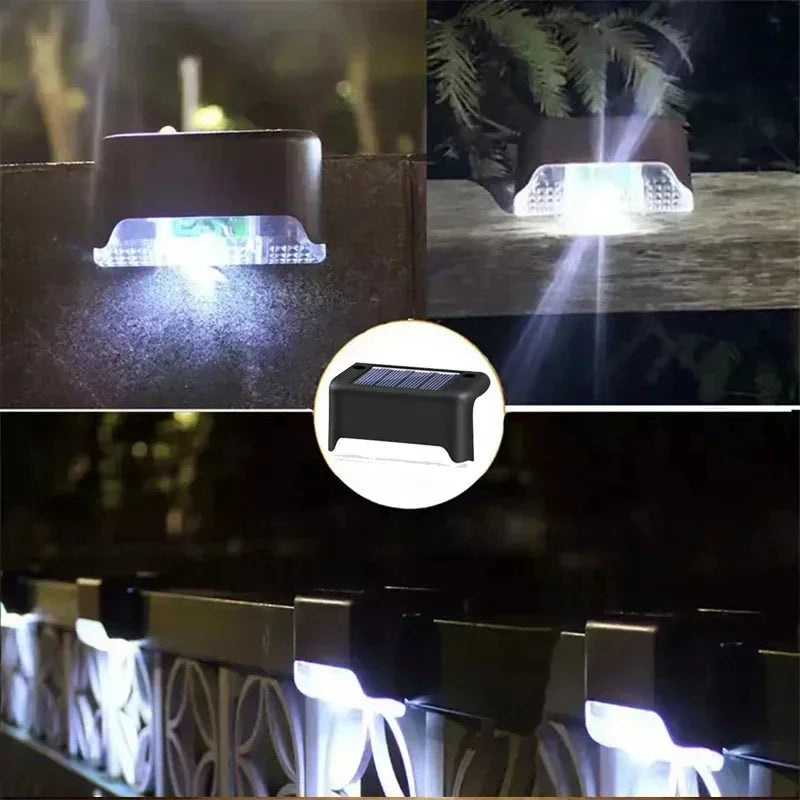 Solar LED Deck & Step Lights – Waterproof Garden Path Lighting