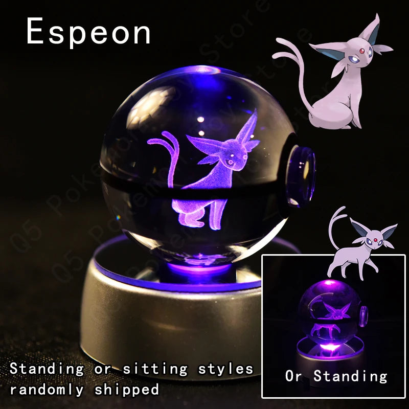Pokémon 3D Crystal Ball Night Light – Pikachu, Mewtwo & Gengar