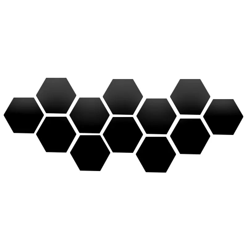 3D Hexagonal Mirror Wall Stickers – Rose Gold (6/12 Pack)