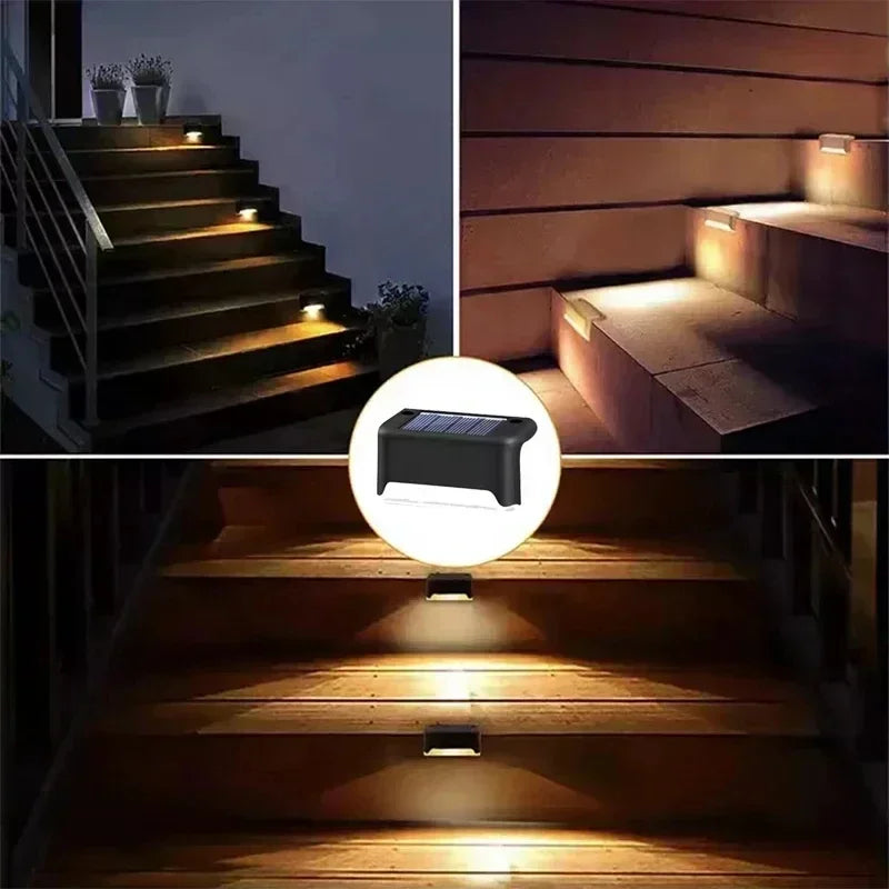 Solar LED Deck & Step Lights – Waterproof Garden Path Lighting