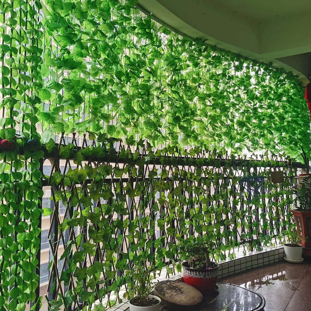 Artificial Ivy Leaf Garland – Outdoor & Indoor Trailing Vine Decor