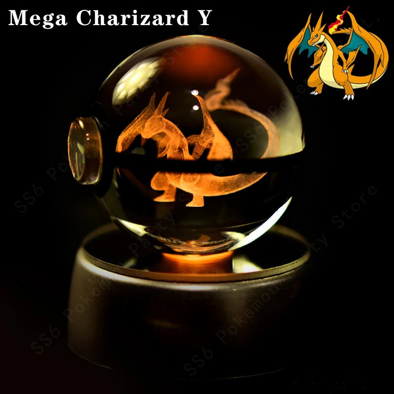 Pokémon 3D Crystal Ball Night Light – Pikachu, Mewtwo & Gengar