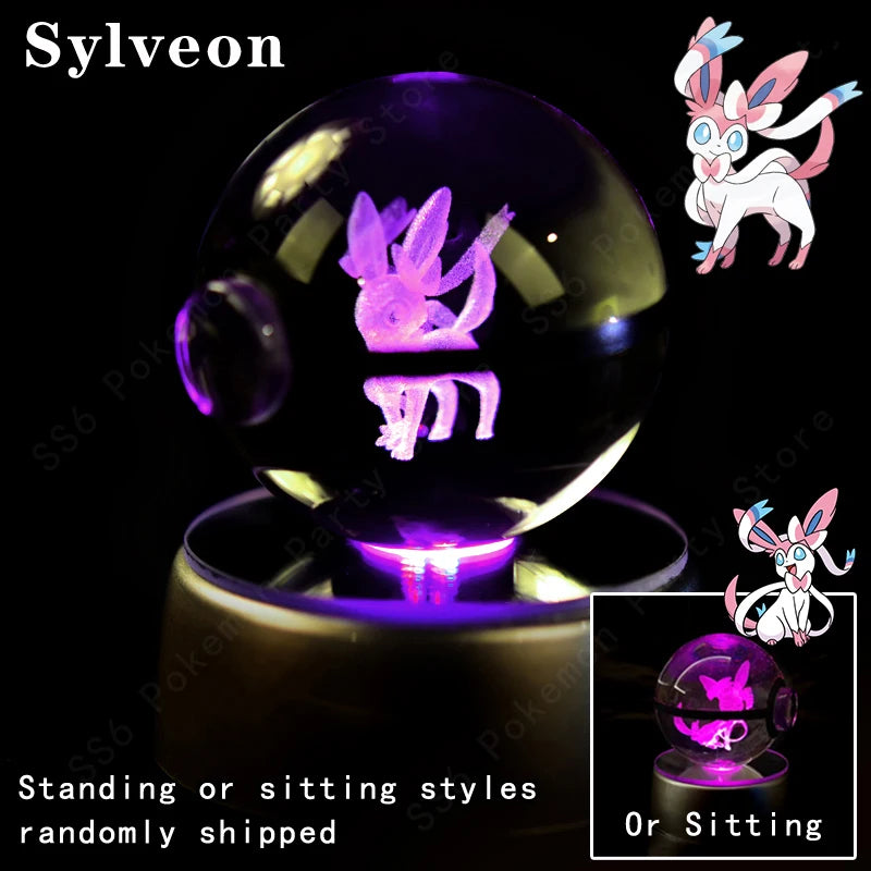 Pokémon 3D Crystal Ball Night Light – Pikachu, Mewtwo & Gengar