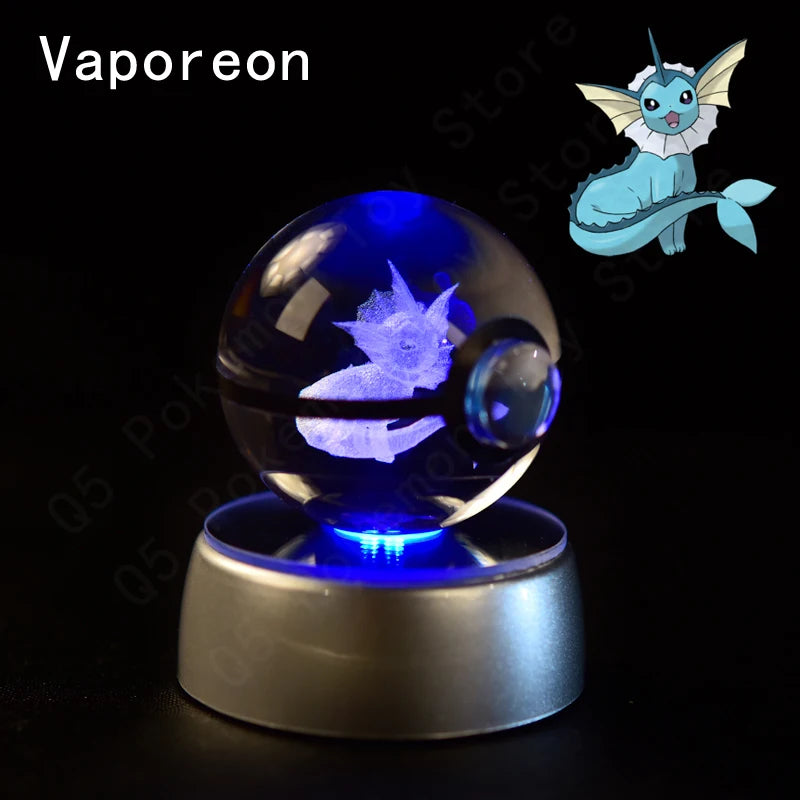 Pokémon 3D Crystal Ball Night Light – Pikachu, Mewtwo & Gengar