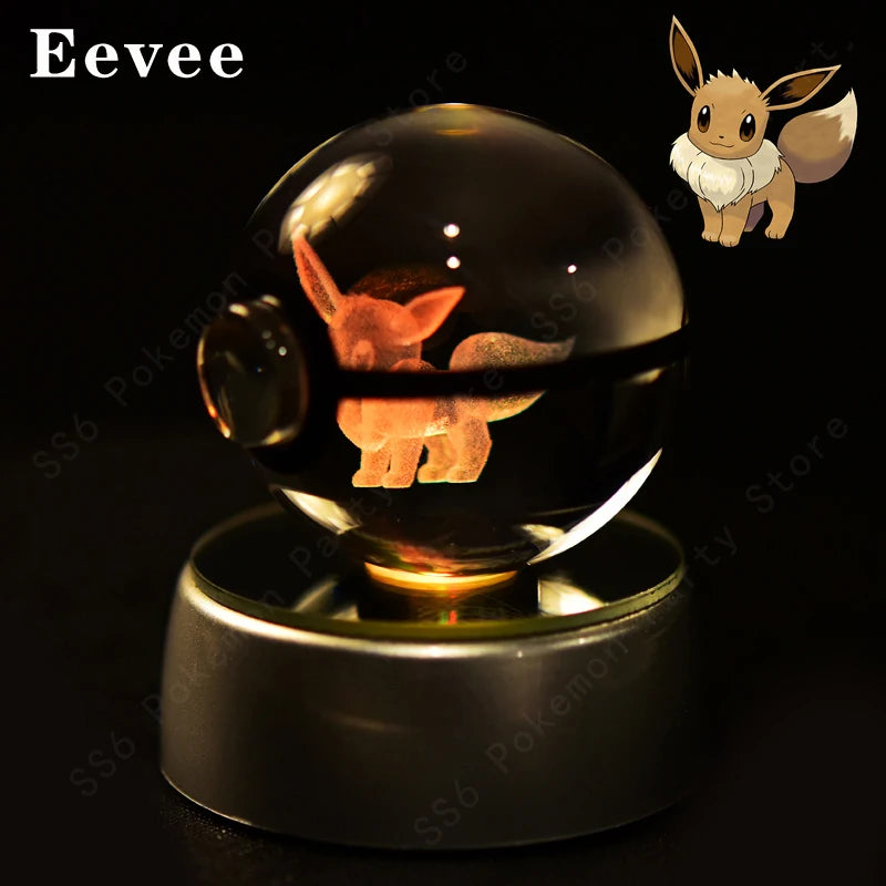 Pokémon 3D Crystal Ball Night Light – Pikachu, Mewtwo & Gengar