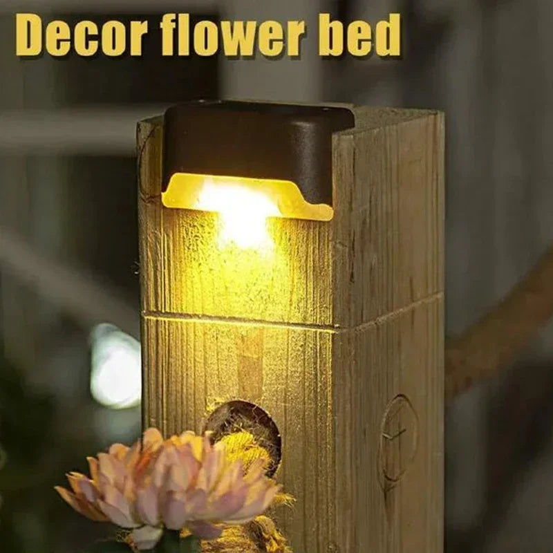 Solar LED Deck & Step Lights – Waterproof Garden Path Lighting