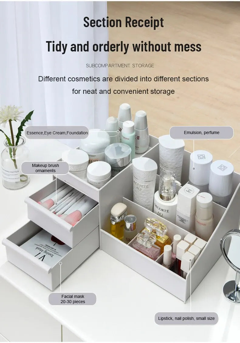 Makeup & Skincare Desktop Storage Box with Drawer