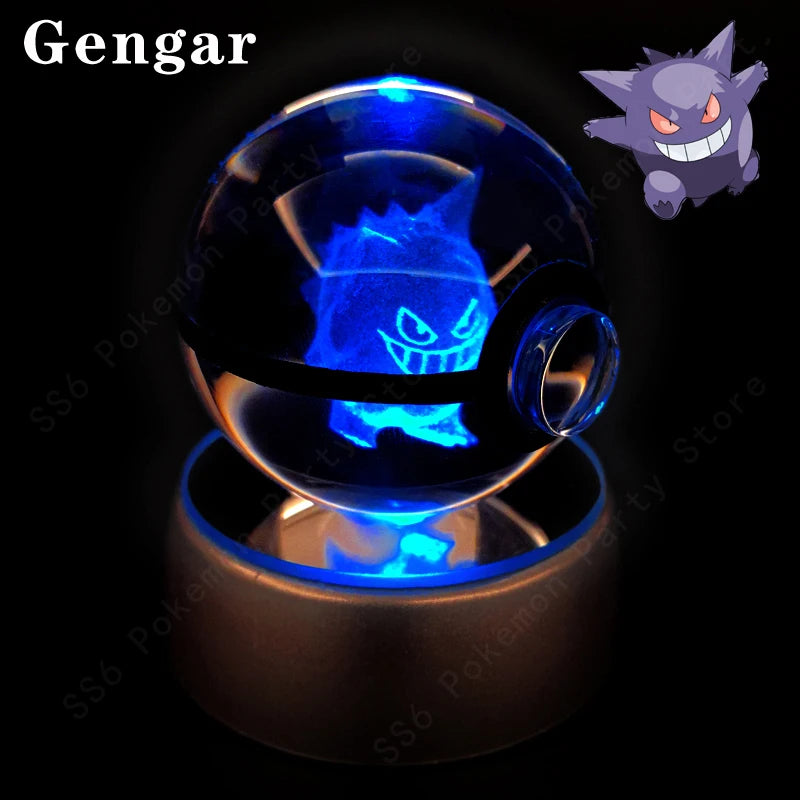 Pokémon 3D Crystal Ball Night Light – Pikachu, Mewtwo & Gengar