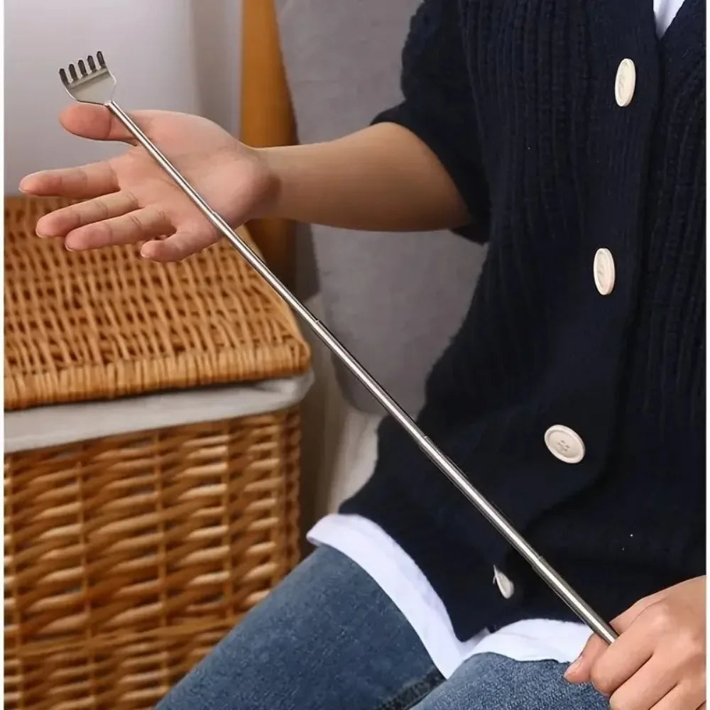 Telescopic Stainless Steel Back Scratcher & Massage Pen