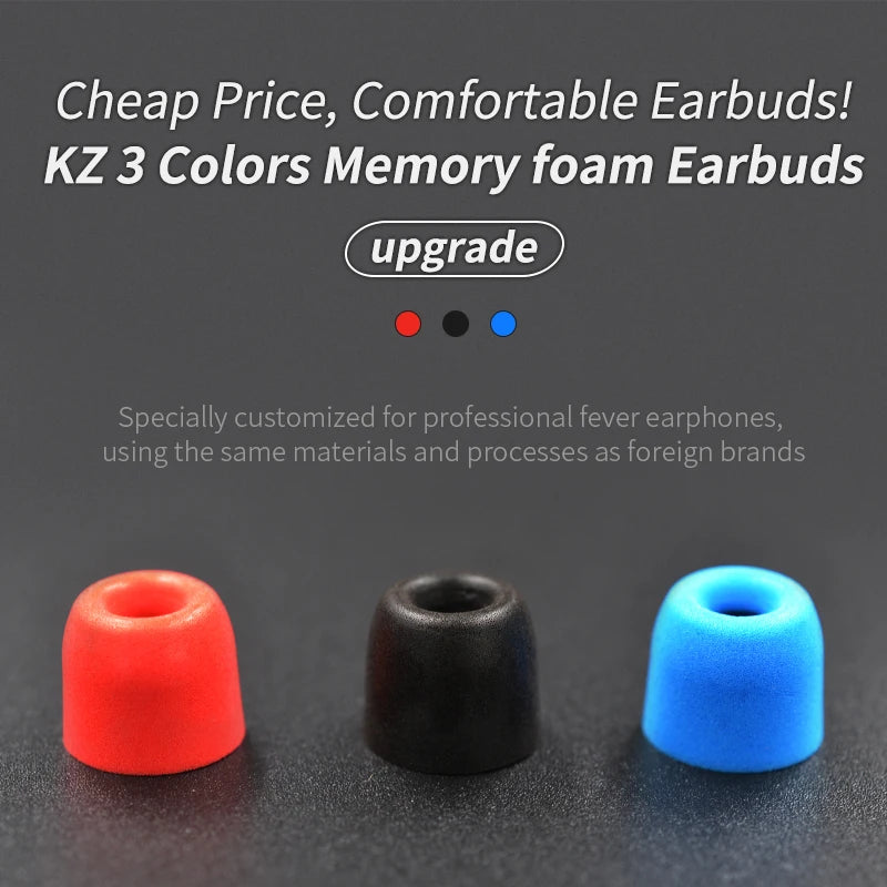 Memory Foam Ear Tips for KZ Earphones – 6 Pack