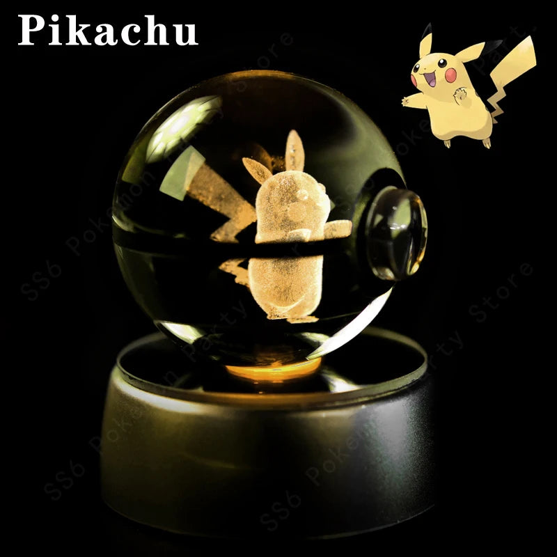 Pokémon 3D Crystal Ball Night Light – Pikachu, Mewtwo & Gengar