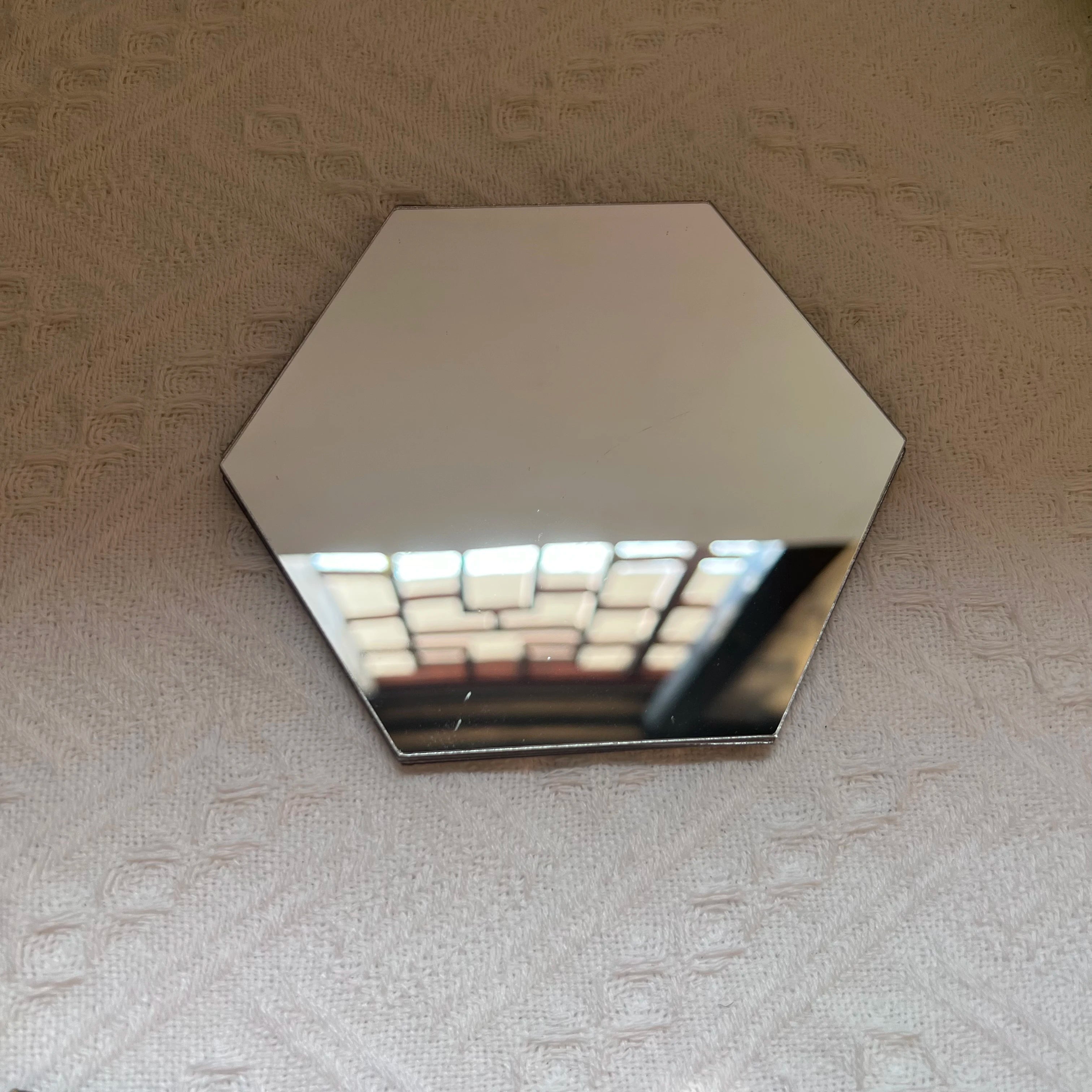 3D Hexagonal Mirror Wall Stickers – Rose Gold (6/12 Pack)