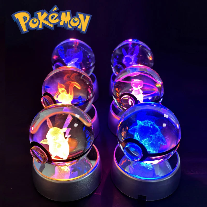 Pokémon 3D Crystal Ball Night Light – Pikachu, Mewtwo & Gengar