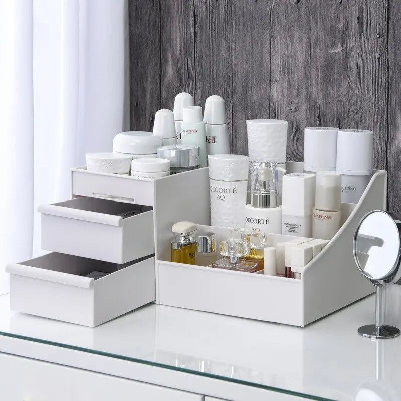 Makeup & Skincare Desktop Storage Box with Drawer
