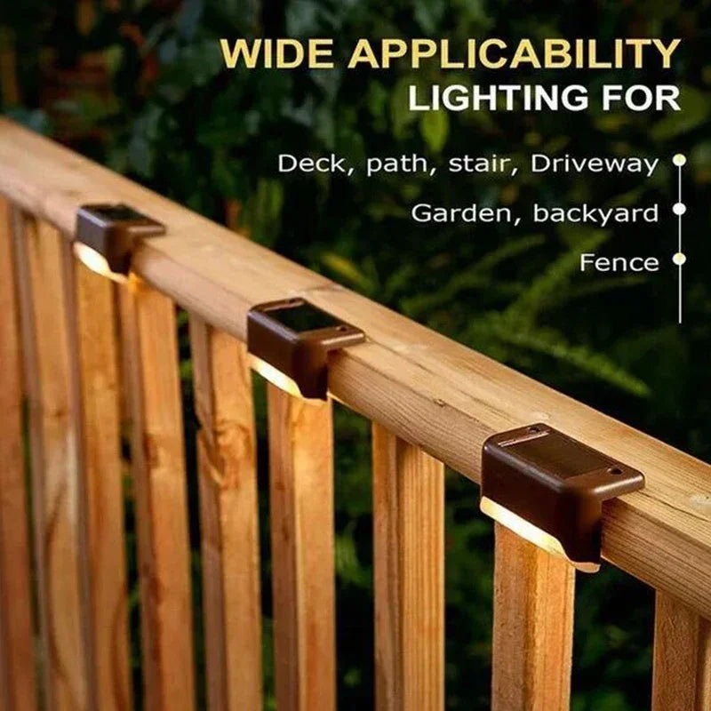 Solar LED Deck & Step Lights – Waterproof Garden Path Lighting
