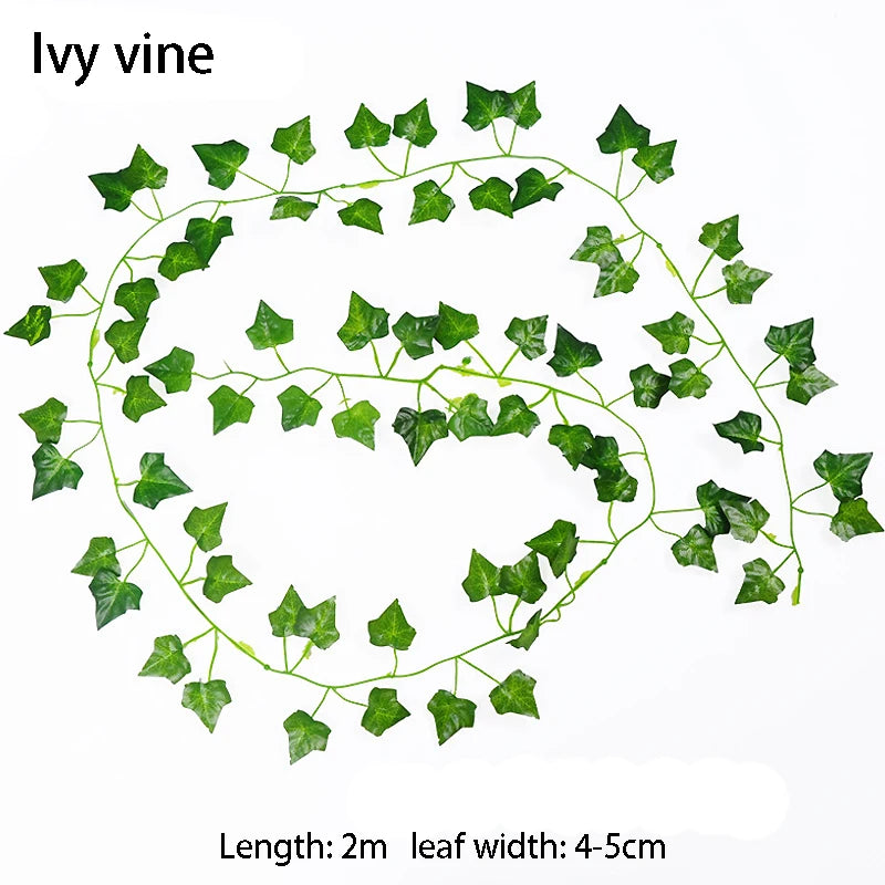 Artificial Ivy Leaf Garland – Outdoor & Indoor Trailing Vine Decor