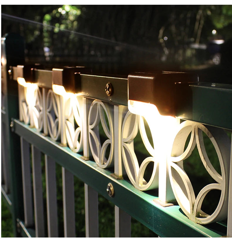 Solar LED Deck & Step Lights – Waterproof Garden Path Lighting
