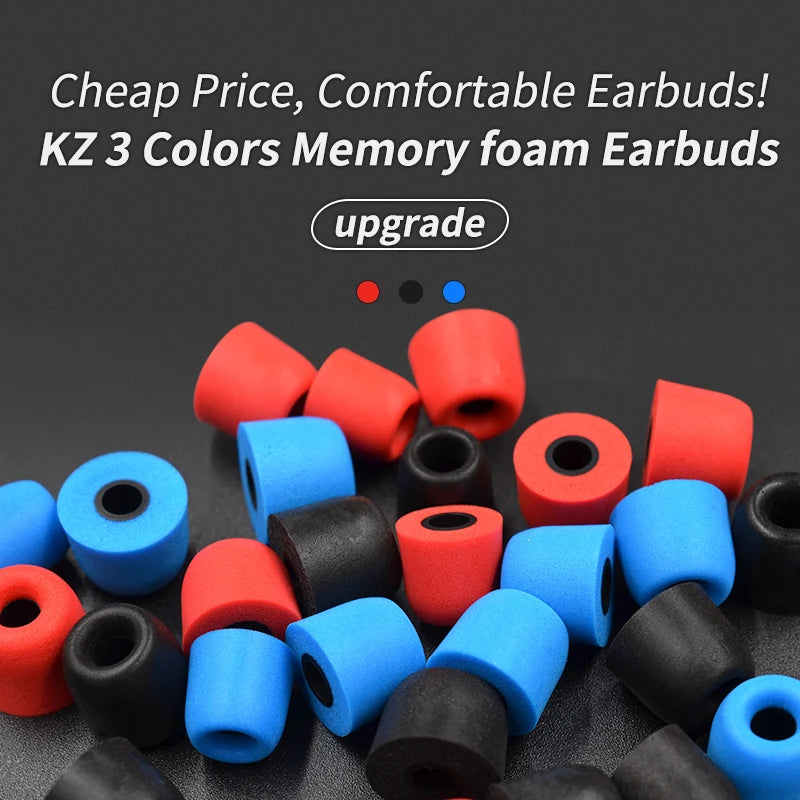 Memory Foam Ear Tips for KZ Earphones – 6 Pack