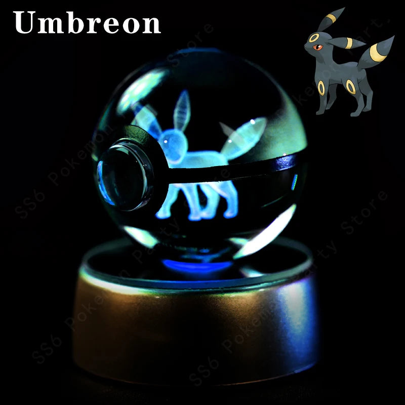 Pokémon 3D Crystal Ball Night Light – Pikachu, Mewtwo & Gengar