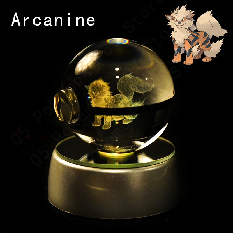 Pokémon 3D Crystal Ball Night Light – Pikachu, Mewtwo & Gengar