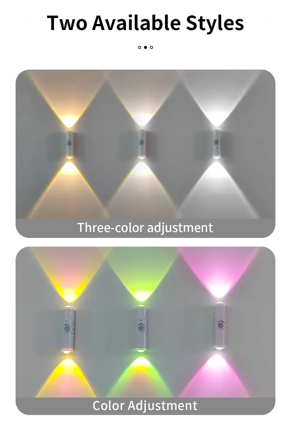 Rechargeable RGB Motion Sensor Wall Night Light